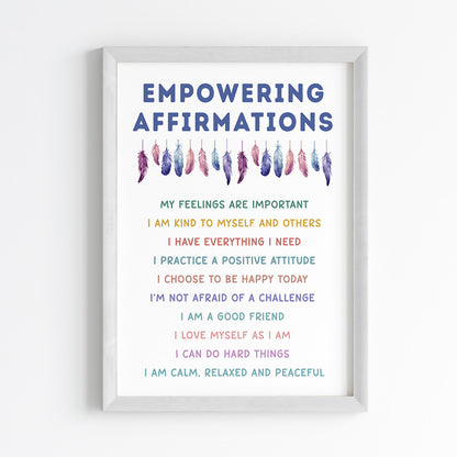 The Empowering Affirmations Wall Art (Framed)