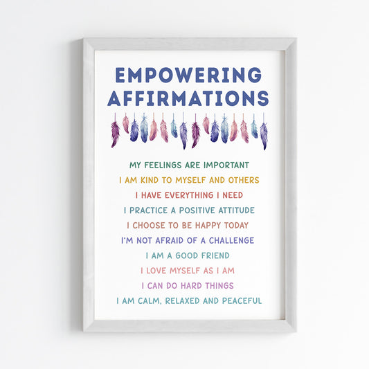 The Empowering Affirmations Wall Art (Framed)