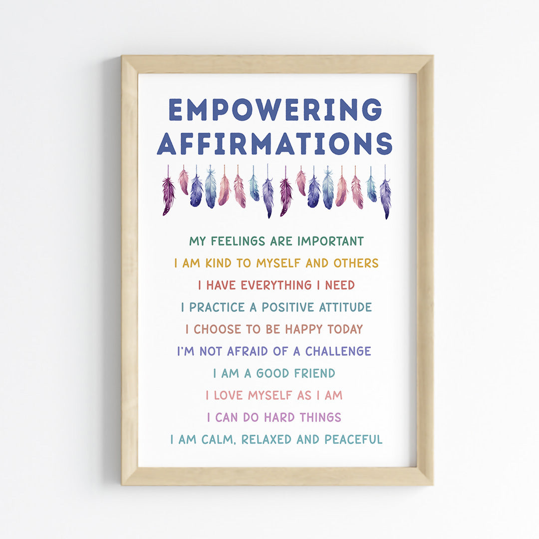 The Empowering Affirmations Wall Art (Framed)