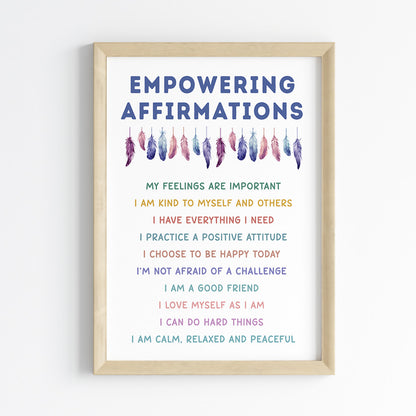 The Empowering Affirmations Wall Art (Framed)