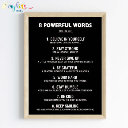 Inspirational Quote on principles for growth wooden frame