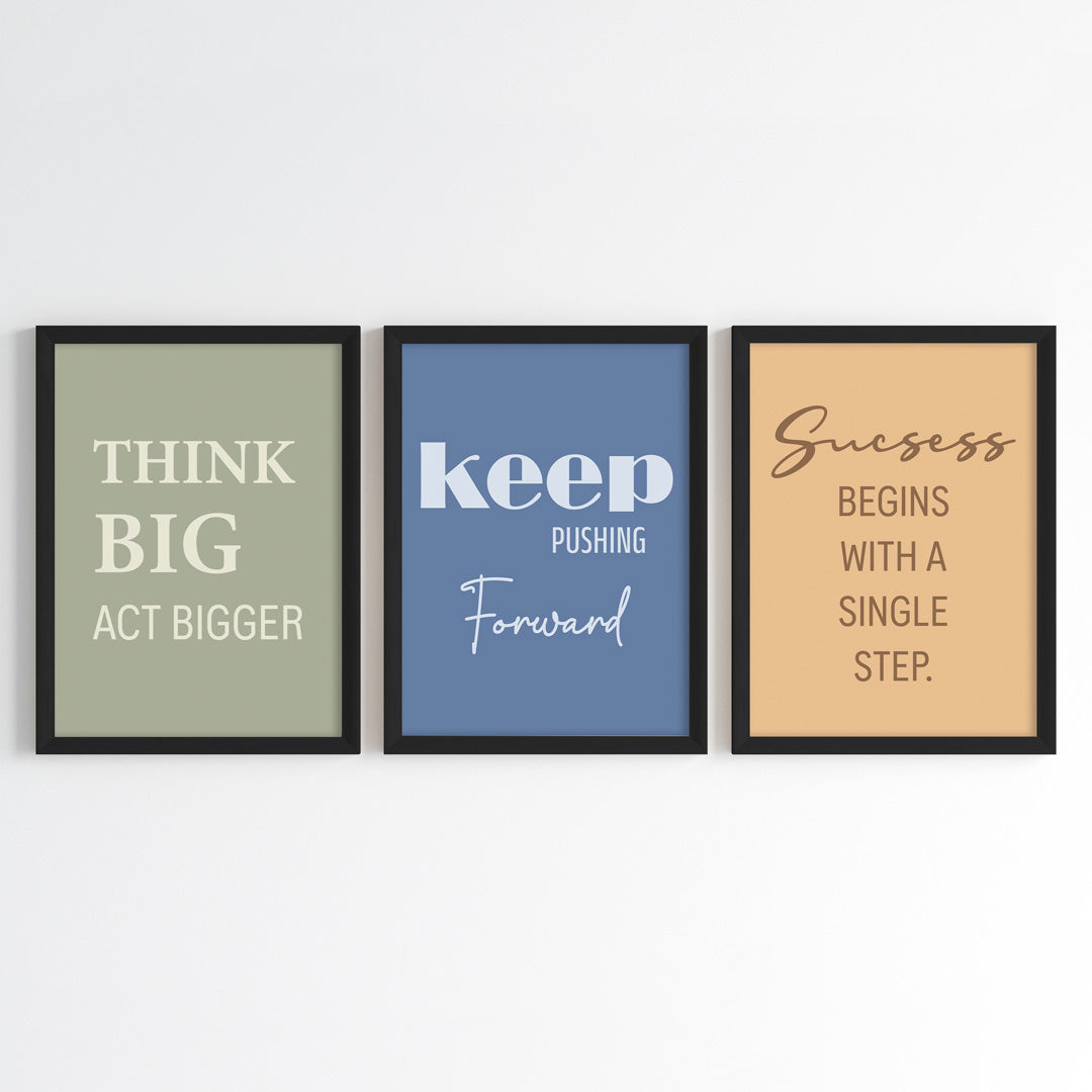 Everyday Affirmations Motivational Wall Art (Framed)