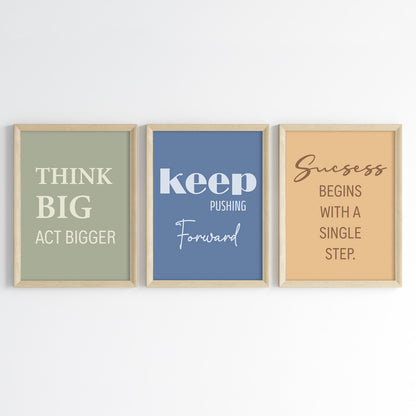 Everyday Affirmations Motivational Wall Art (Framed)