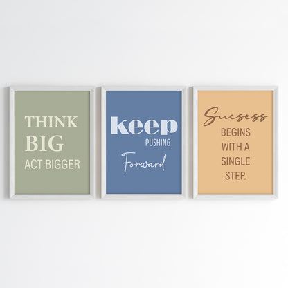 Everyday Affirmations Motivational Wall Art (Framed)