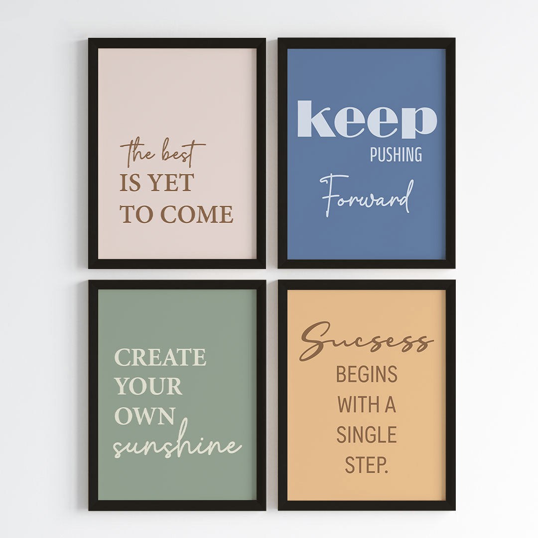 Everyday Affirmations Motivational Wall Art (Framed)