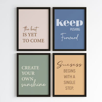 Everyday Affirmations Motivational Wall Art (Framed)