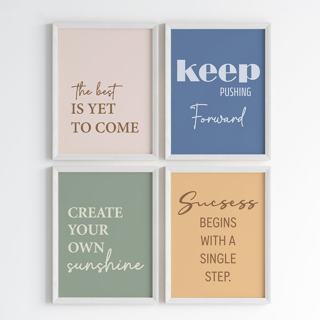 Everyday Affirmations Motivational Wall Art (Framed)