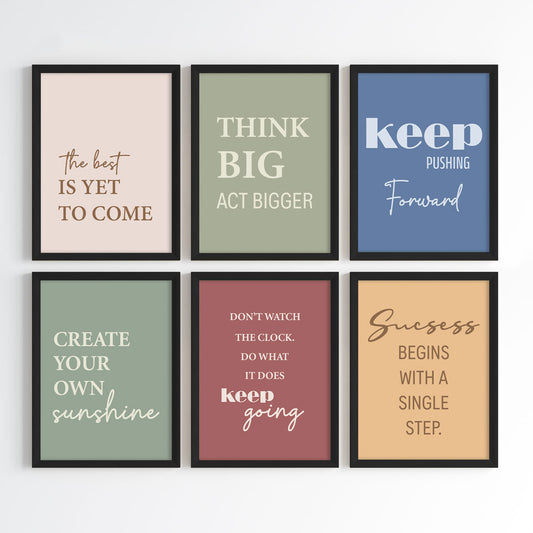 Everyday Affirmations Motivational Wall Art (Framed)