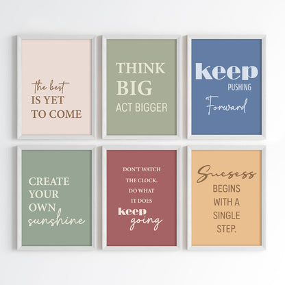Everyday Affirmations Motivational Wall Art (Framed)