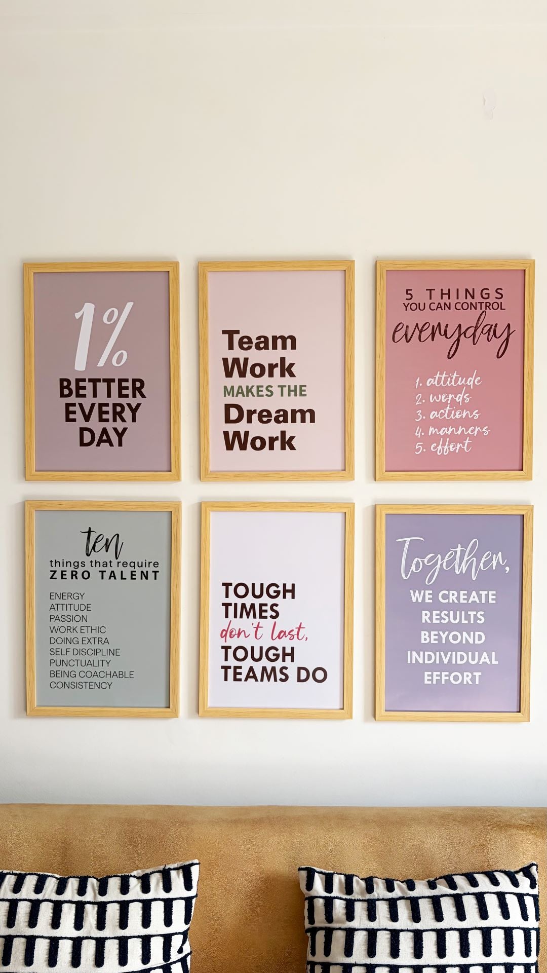 Team Spirit Motivation Wall Art (Framed)
