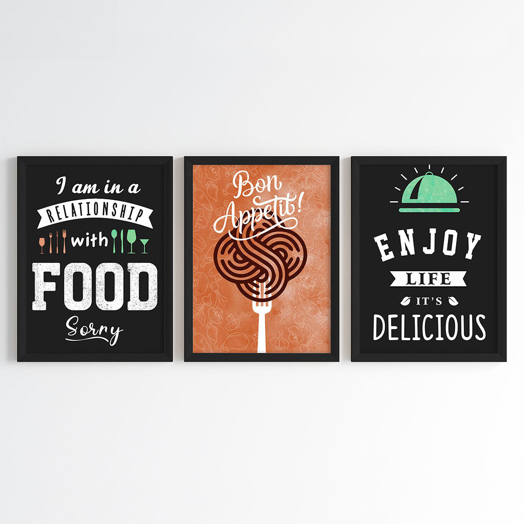 Food is Happiness Wall Art (Framed)