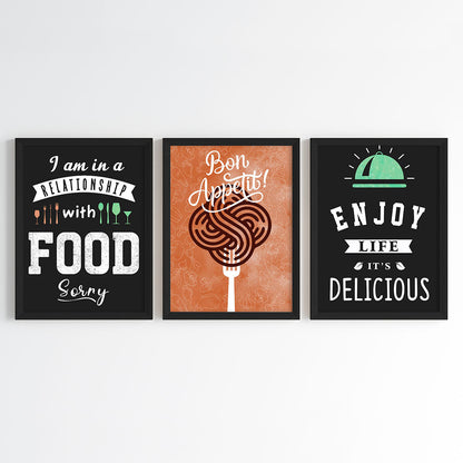 Food is Happiness Wall Art (Framed)