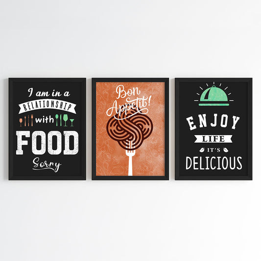 Food is Happiness Wall Art (Framed)