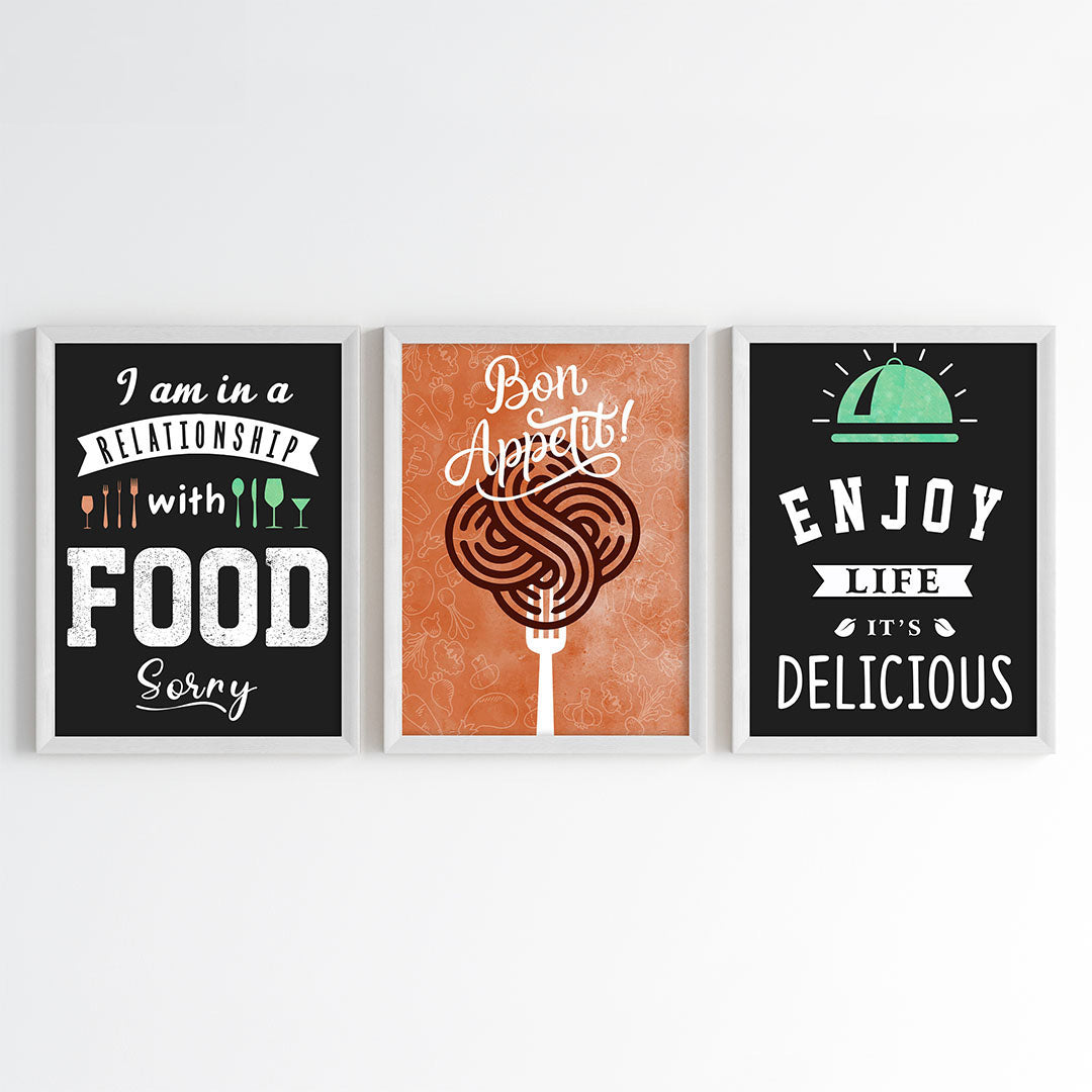 Food is Happiness Wall Art (Framed)