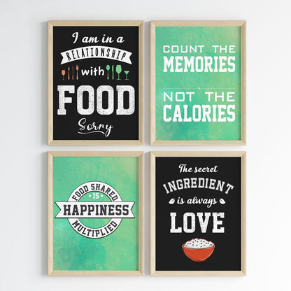 Food is Happiness Wall Art (Framed)