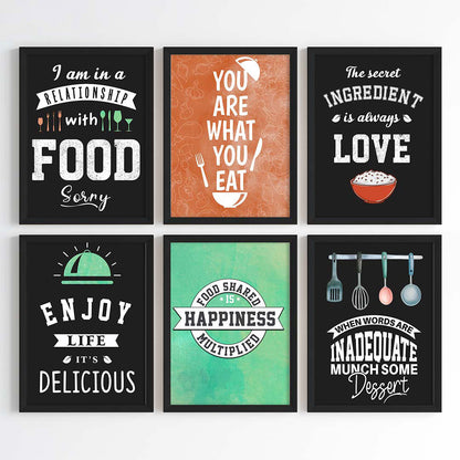 Food is Happiness Wall Art (Framed)