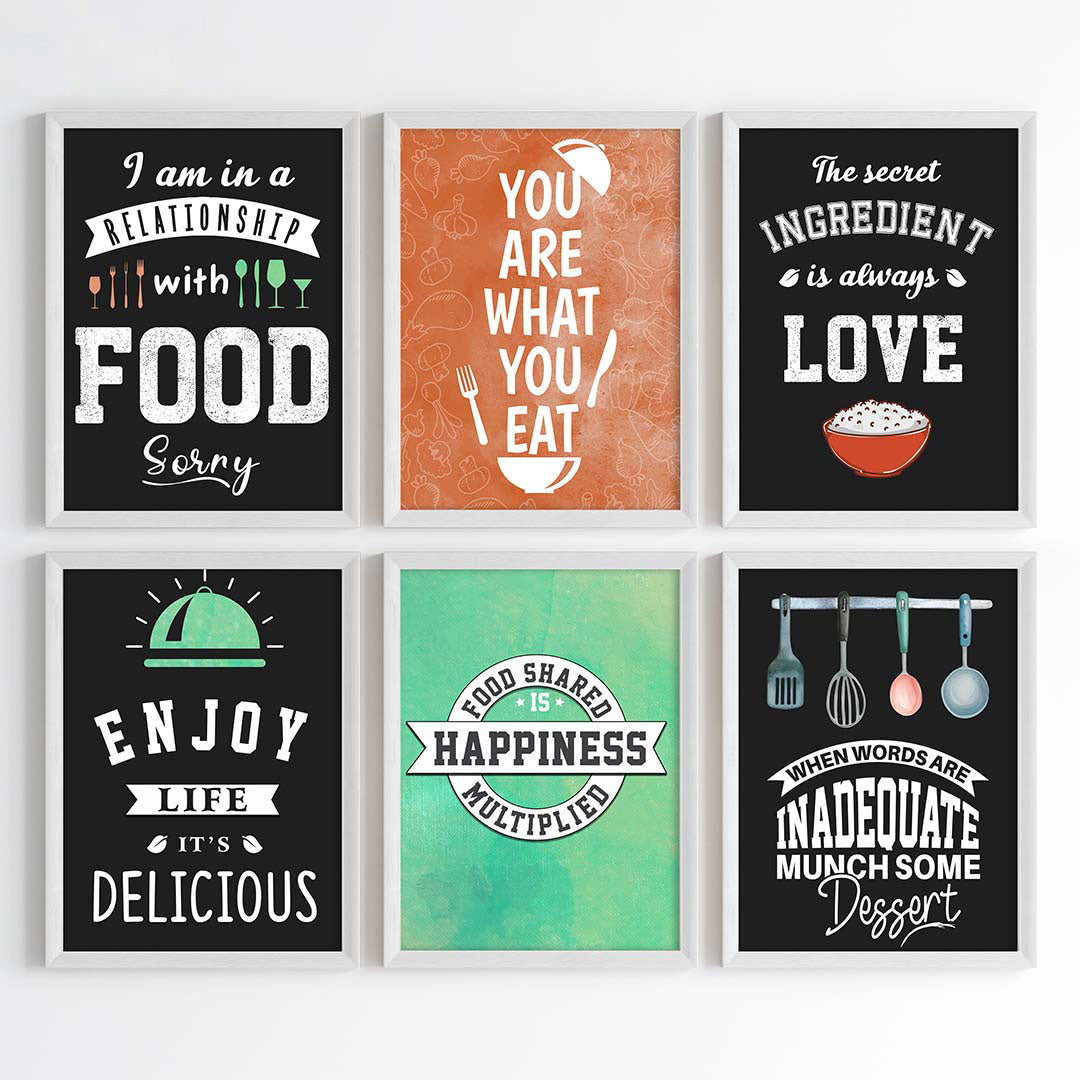 Food is Happiness Wall Art (Framed)