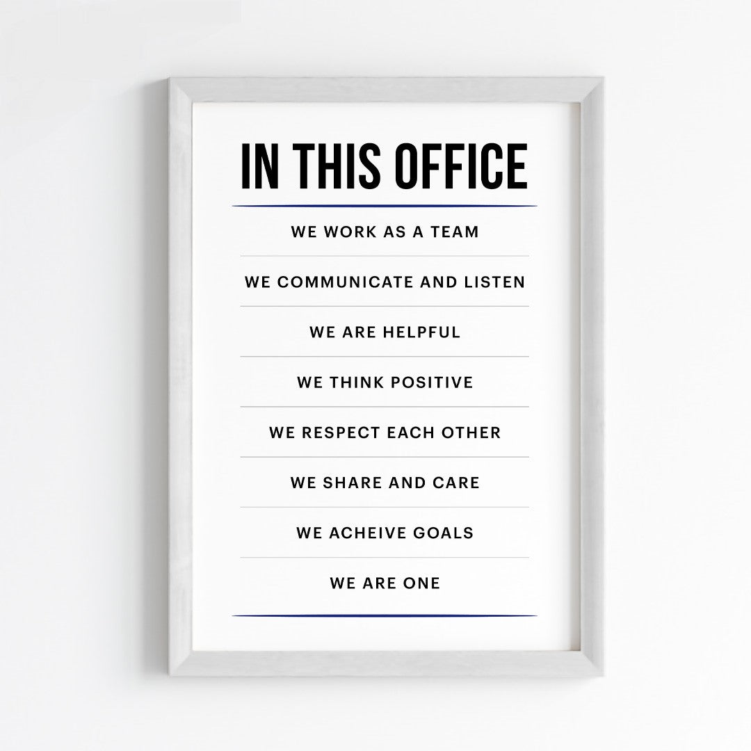 Office Unity Inspirational Wall Art (Framed)