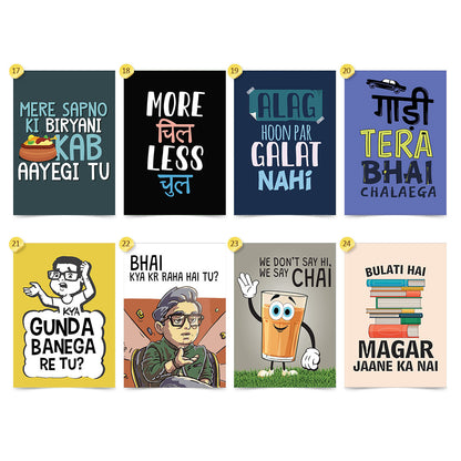 Fun Quotes Illustrated Humor Wall Art (Unframed Posters)