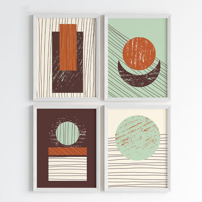 Geometric Balance Wall Art (Framed Set of 4)