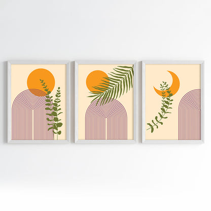 Golden Hour Botanical Wall Art (Framed Set of 3)
