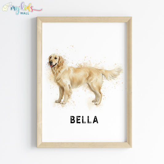 Golden-Retriever Personalised Wall Art Wooden