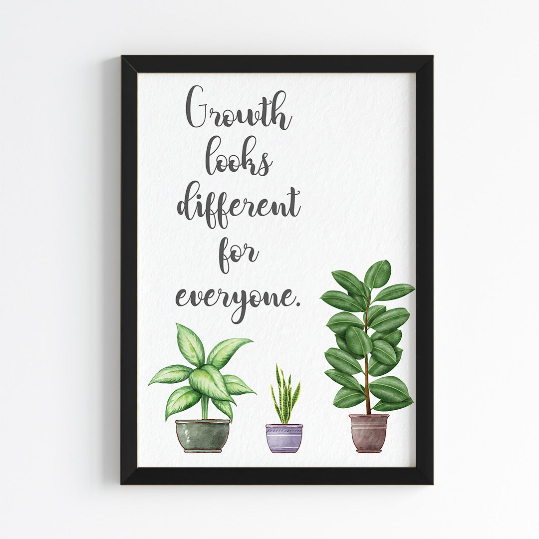 Growth For Everyone Wall Art (Framed)
