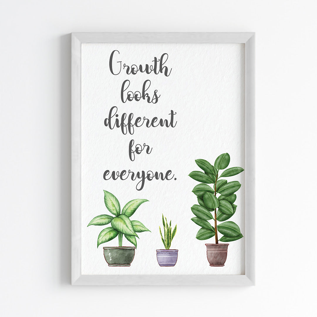 Growth For Everyone Wall Art (Framed)