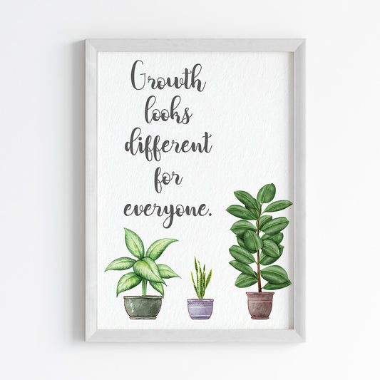 Growth For Everyone Wall Art (Framed)