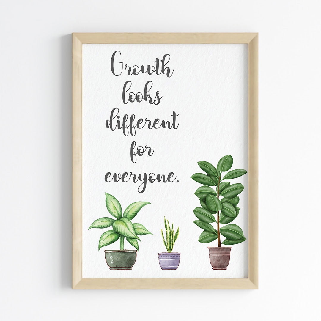 Growth For Everyone Wall Art (Framed)