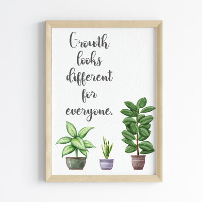 Growth For Everyone Wall Art (Framed)