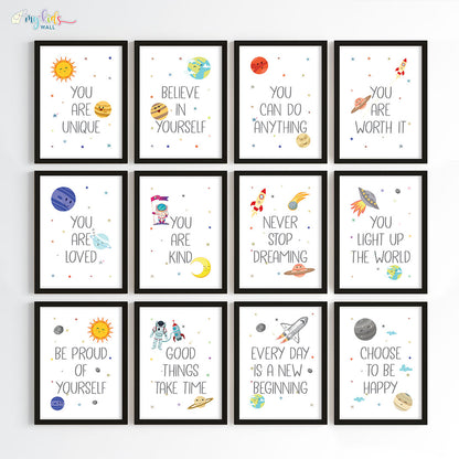 Growth Mindset Affirmations Wall Art (Framed)