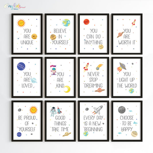 Growth Mindset Affirmations Wall Art (Framed)