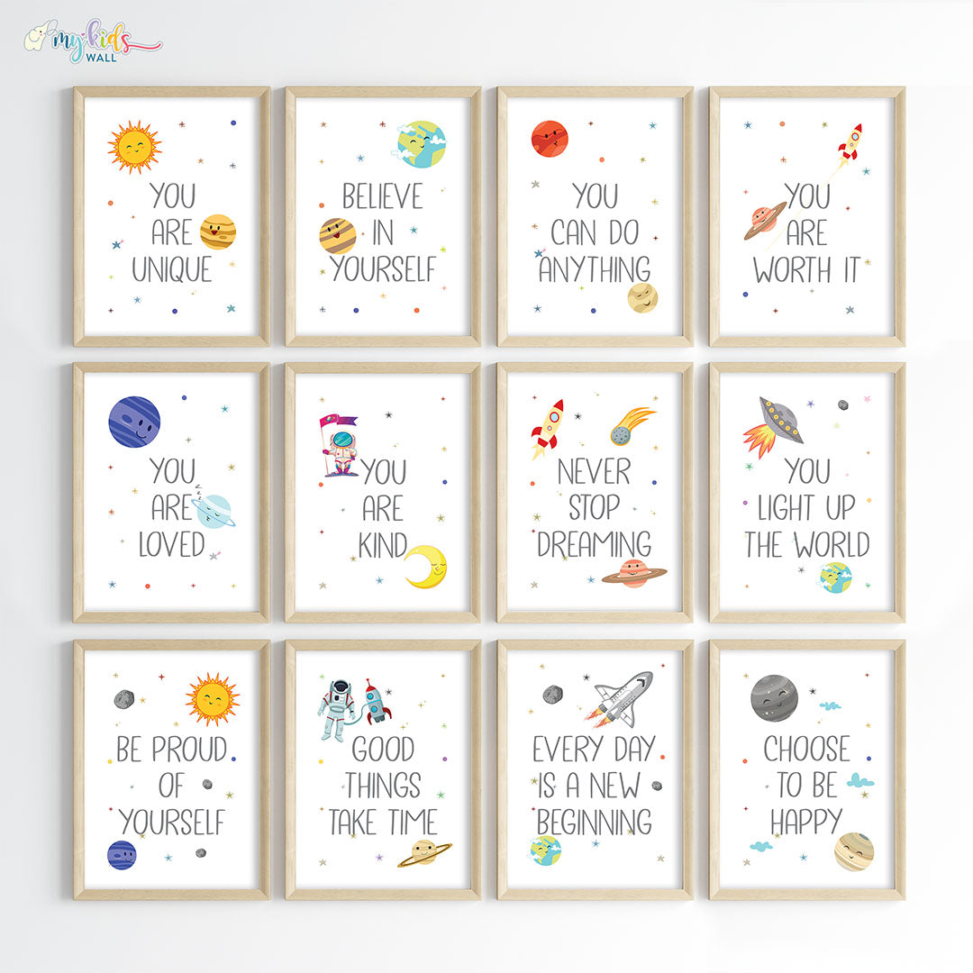 Growth Mindset Affirmations Wall Art (Framed)