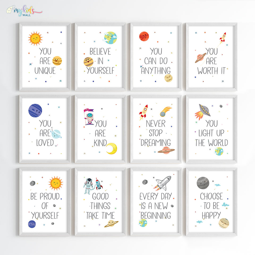 Growth Mindset Affirmations Wall Art (Framed)