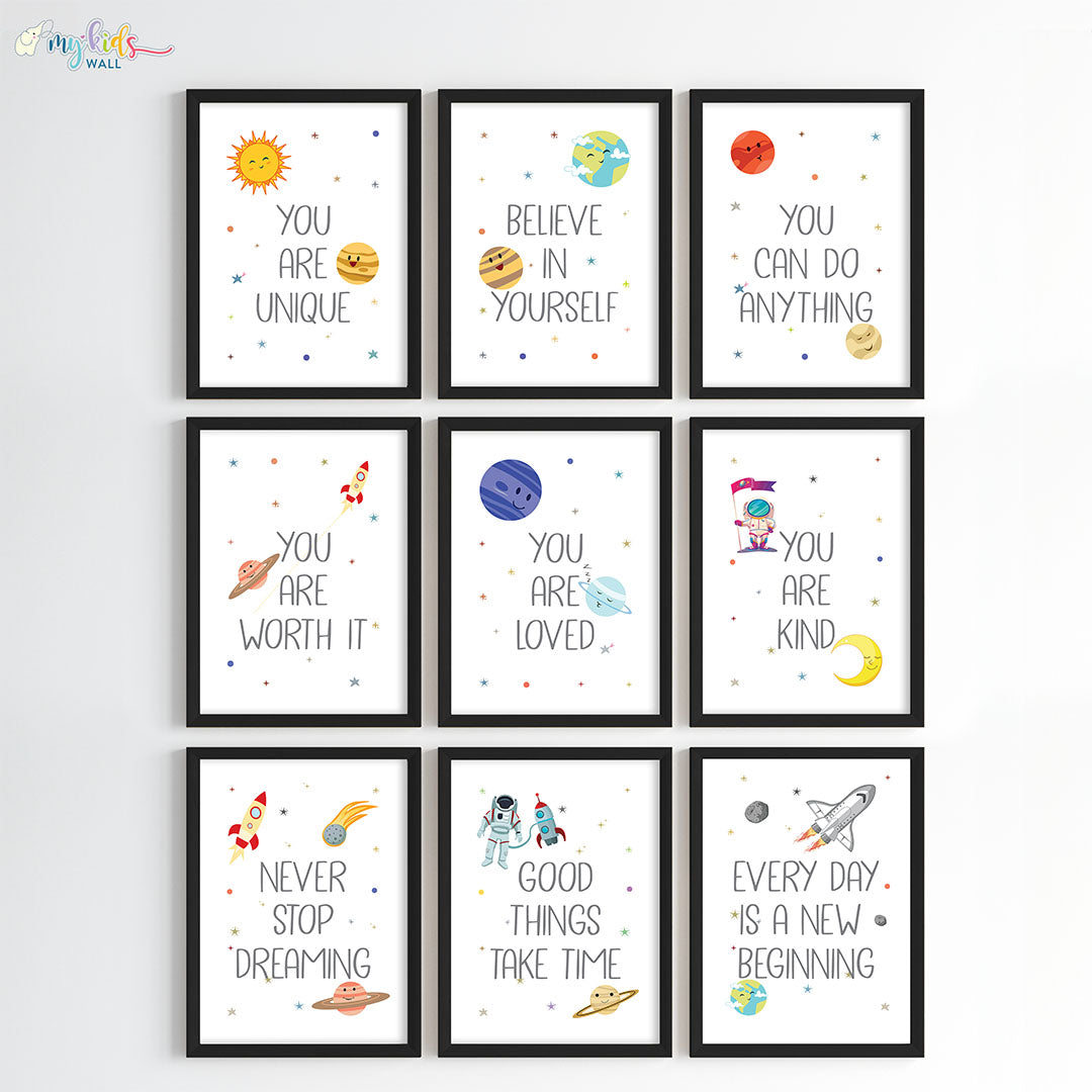 Growth Mindset Affirmations Wall Art (Framed)