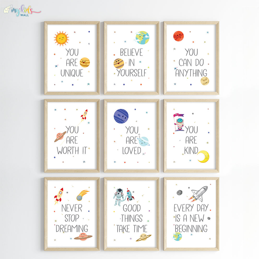 Growth Mindset Affirmations Wall Art (Framed)