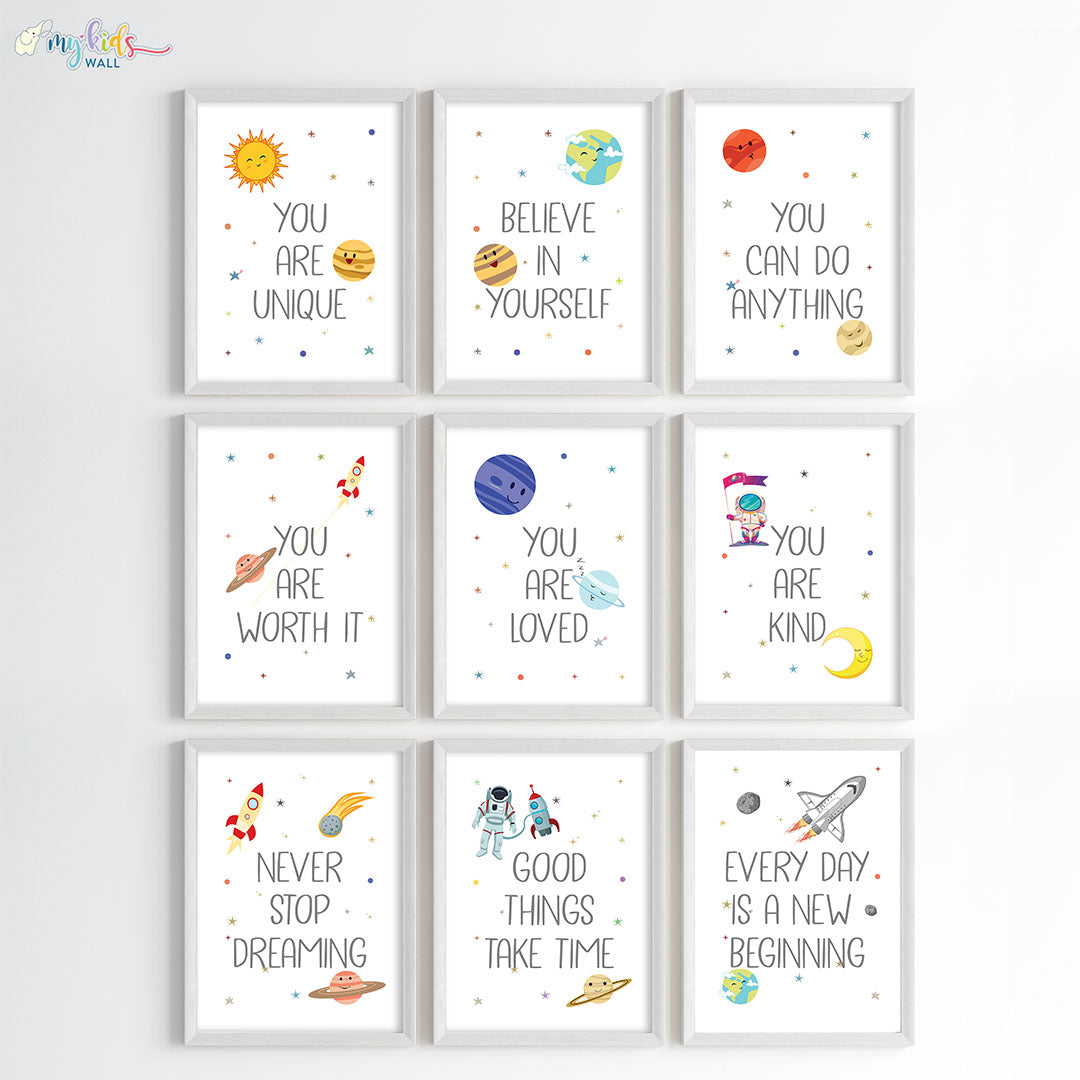 Growth Mindset Affirmations Wall Art (Framed)
