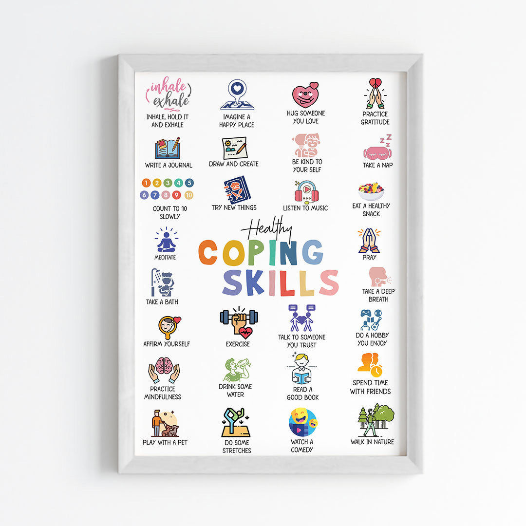 Healthy Coping Skills Wall Art (Framed)