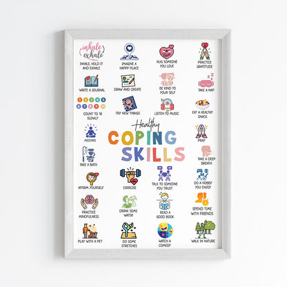 Healthy Coping Skills Wall Art (Framed)
