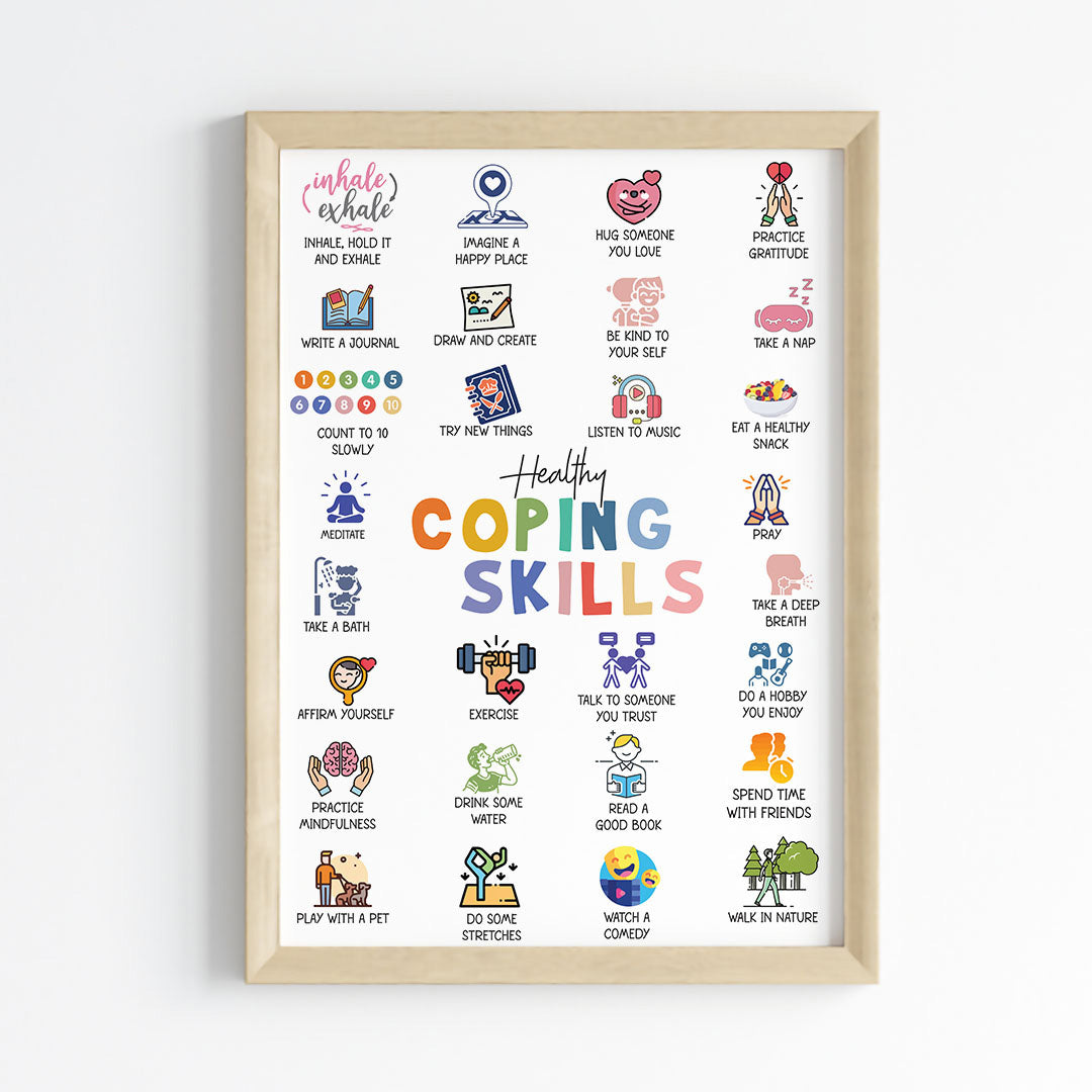 Healthy Coping Skills Wall Art (Framed)