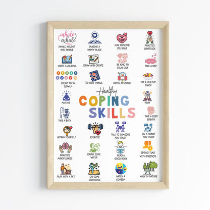 Healthy Coping Skills Wall Art (Framed)