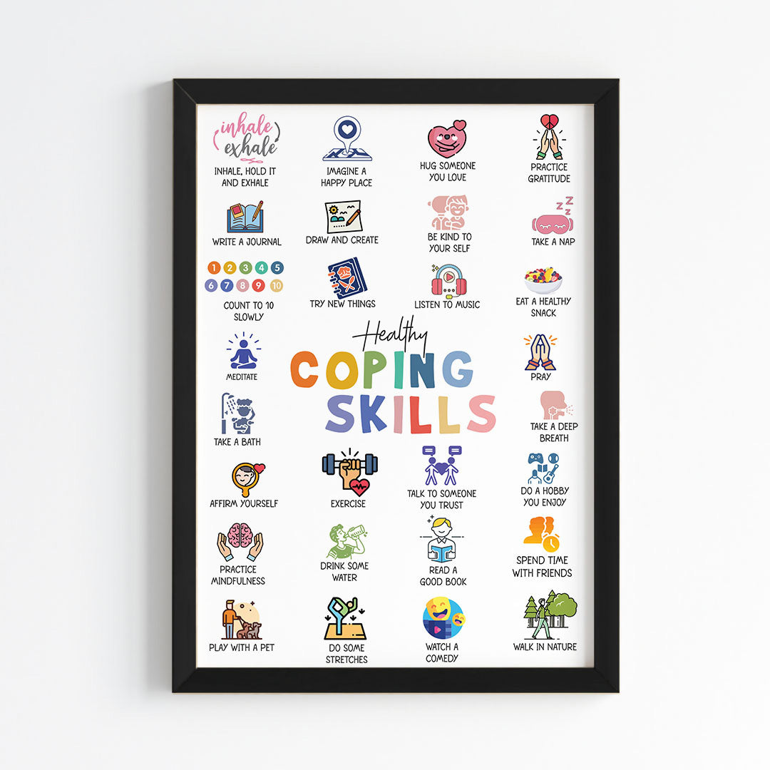 Healthy Coping Skills Wall Art (Framed)