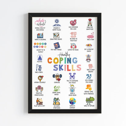 Healthy Coping Skills Wall Art (Framed)