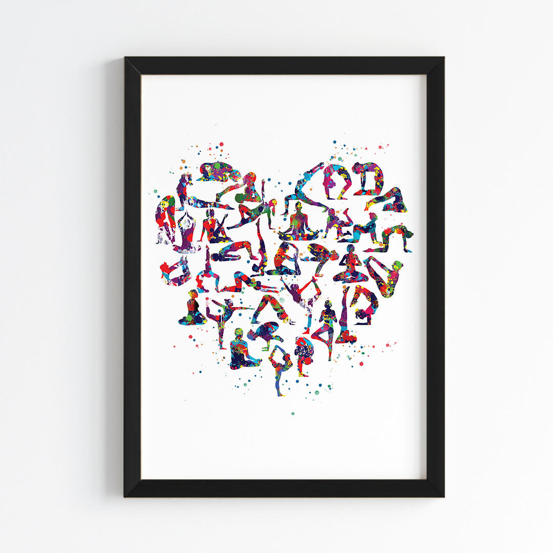 Heart of Yoga Wall Art (Framed)