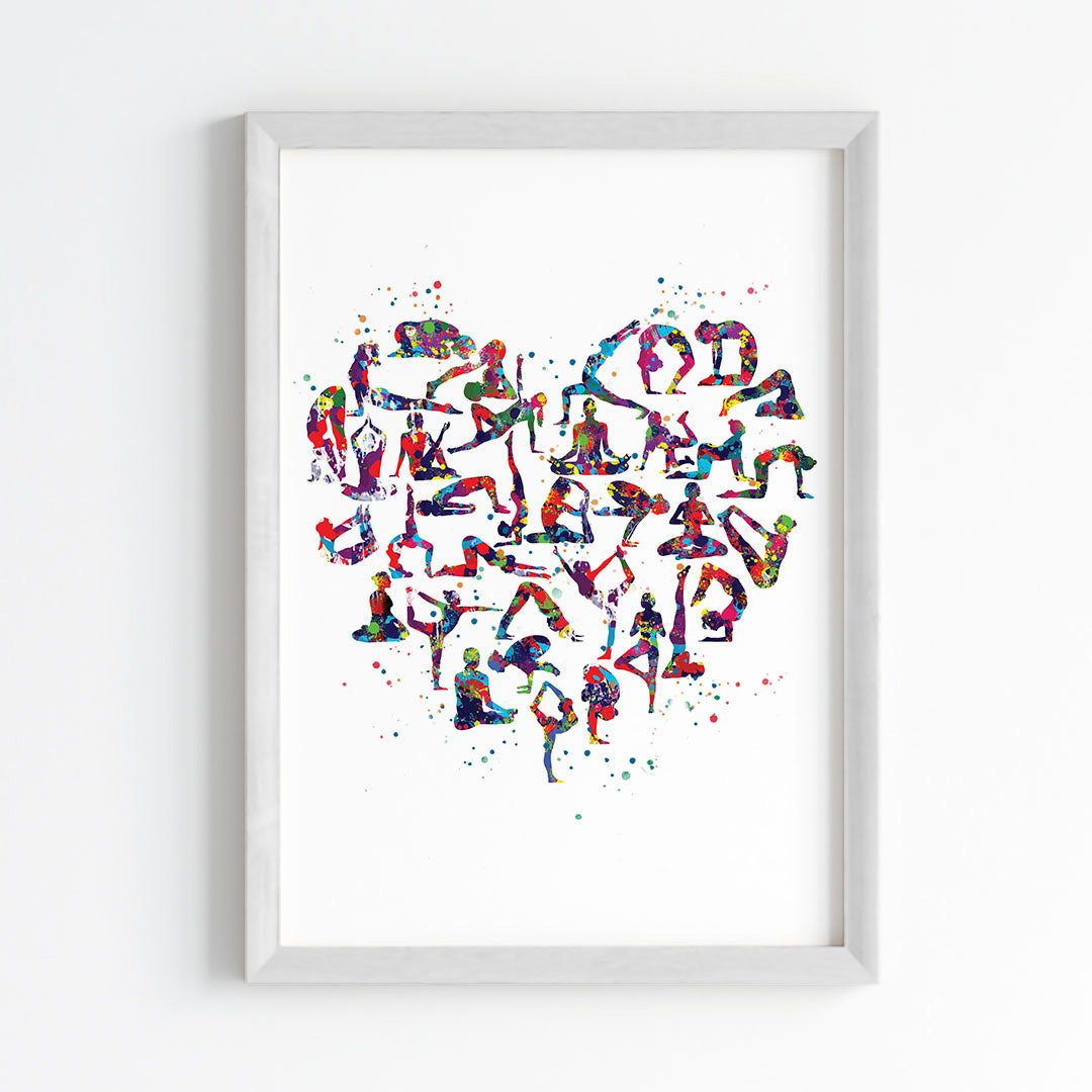 Heart of Yoga Wall Art (Framed)