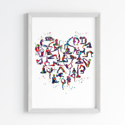 Heart of Yoga Wall Art (Framed)