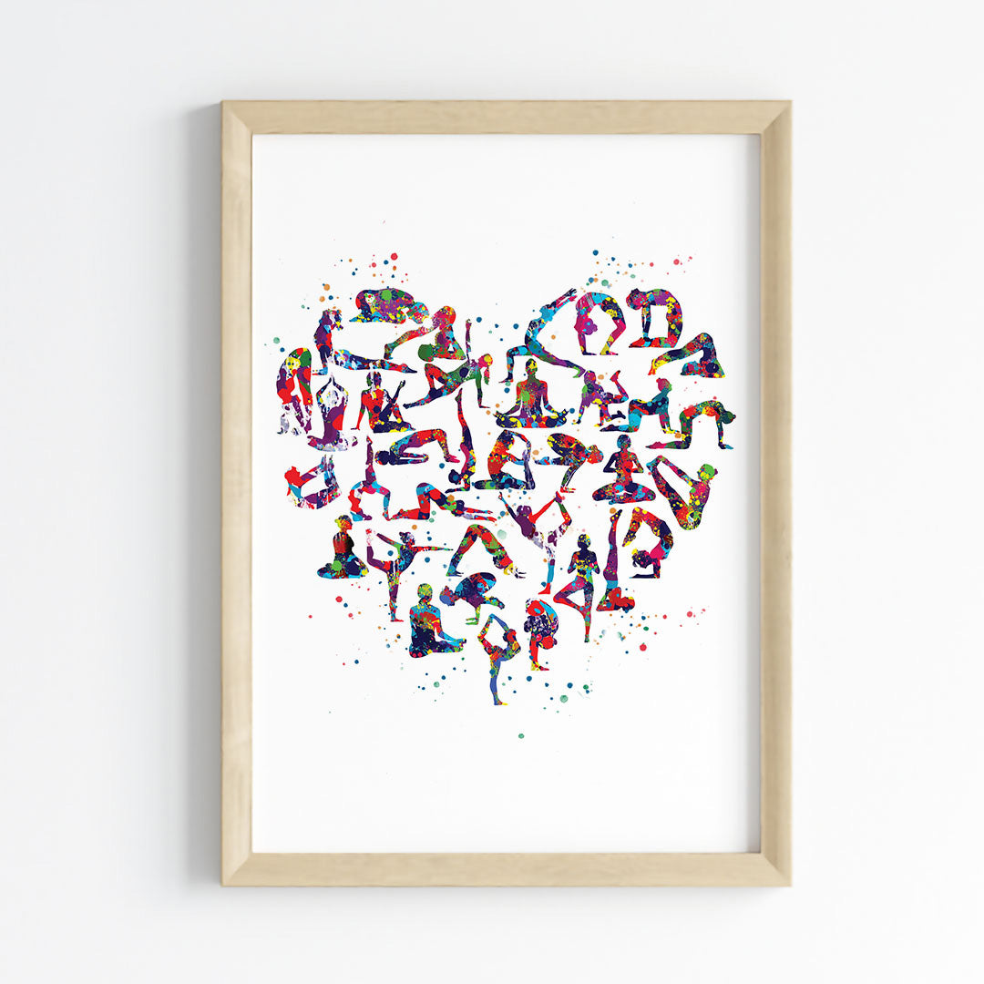 Heart of Yoga Wall Art (Framed)