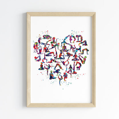 Heart of Yoga Wall Art (Framed)