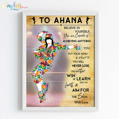 Motivational hip hop dancer wall art white frame